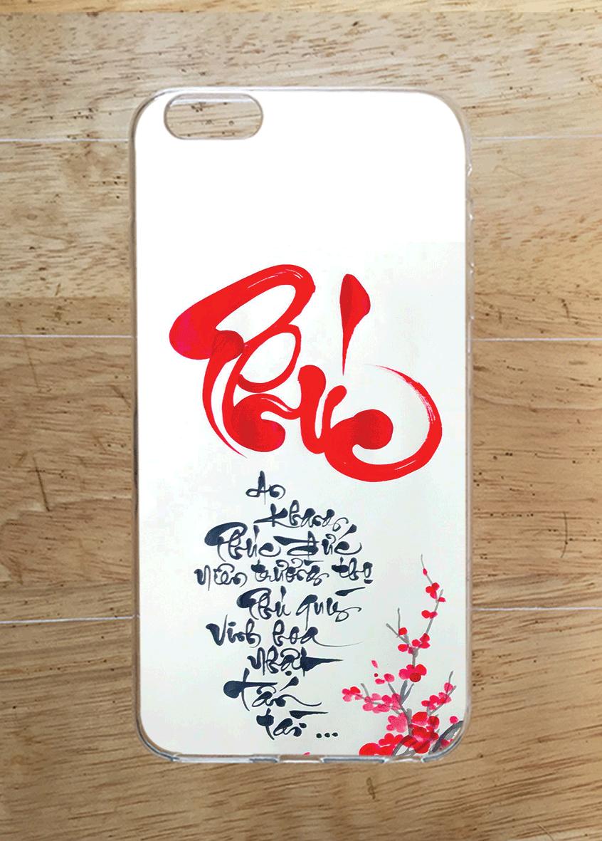 Ốp Lưng iPhone 6 Plus / 6S Plus (dẻo viền trắng trong) - Nhớ Ơn Mẹ Cha