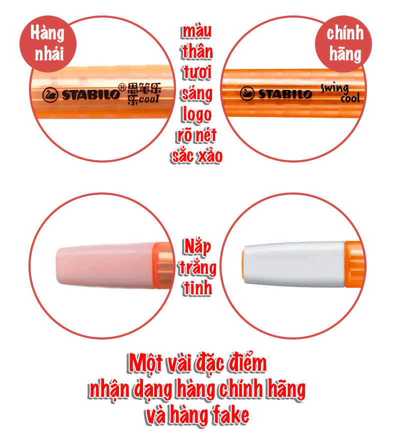 Bút dạ quang STABILO Swing Cool Pastel + Original 275
