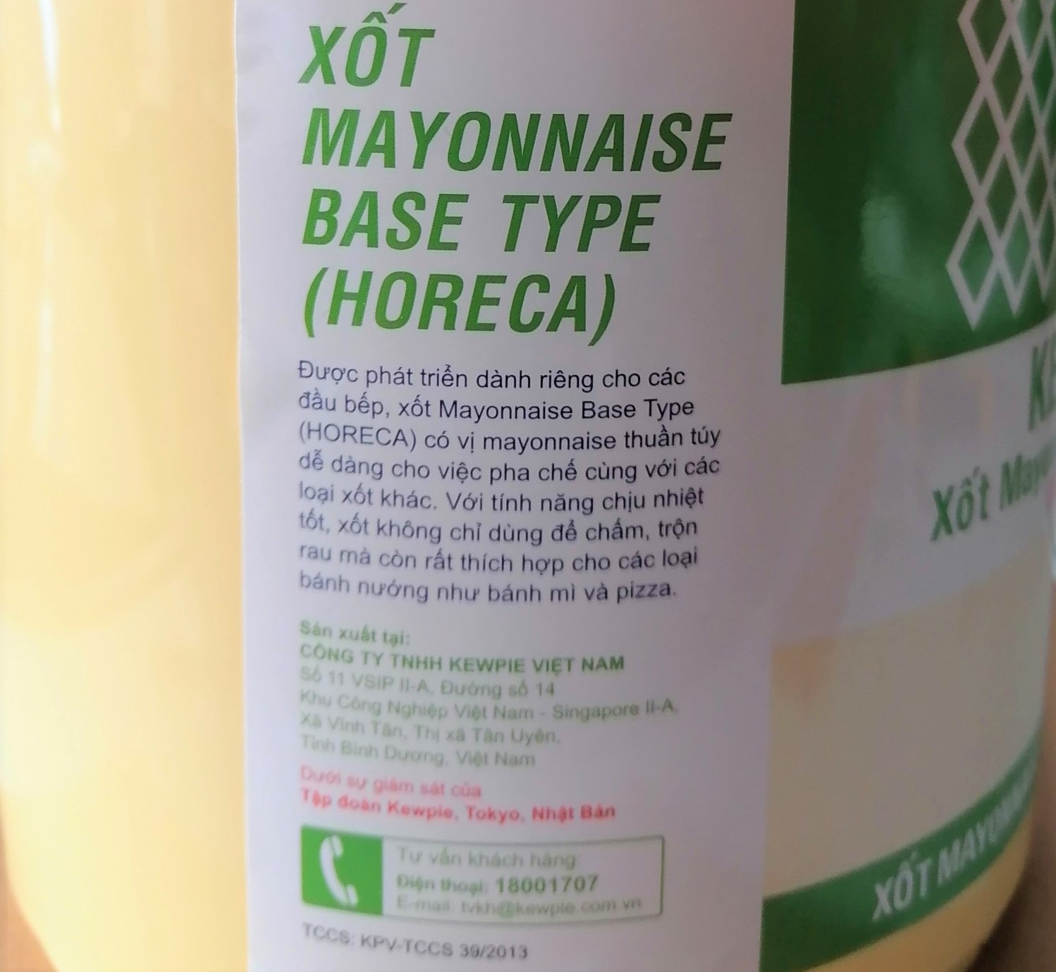 [XÔ XANH LÁ 3Kg – HORECA] XỐT MAYO [VN] KEWPIE Mayonnaise Base Type