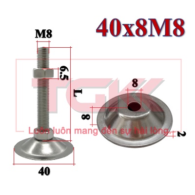 Chân đế inox 304 40x8M8