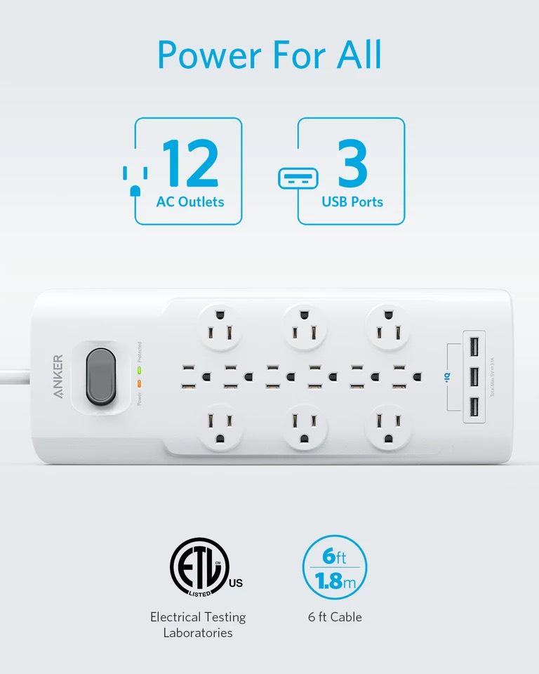 Ổ cắm điện Anker Power Strip Surge Protector