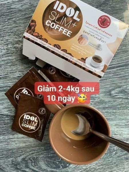 Cafe Giảm Cân Idol Slim Coffee mẫu mới có từ Plus trên gói  - Giảm Mạnh - Không hiệu Quả Xin Hoàn Tiền 100%
