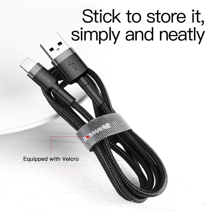 Cáp iPhone Baseus 2.4A Dây USB sạc nhanh cho iPhone 12 12 Pro Max 11 Cáp USB sạc nhanh cho Lightning iPhone XS XR X 8 7 6 5 6s