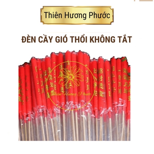 Đèn cầy gió cúng ngoài trời không tắt cúng mùng 2/16