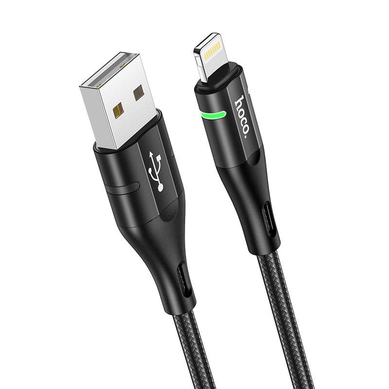 Cáp sạc nhanh Hoco U93 siêu bền 2.4A iPhone / Android/ iPad dây dài 1.2m