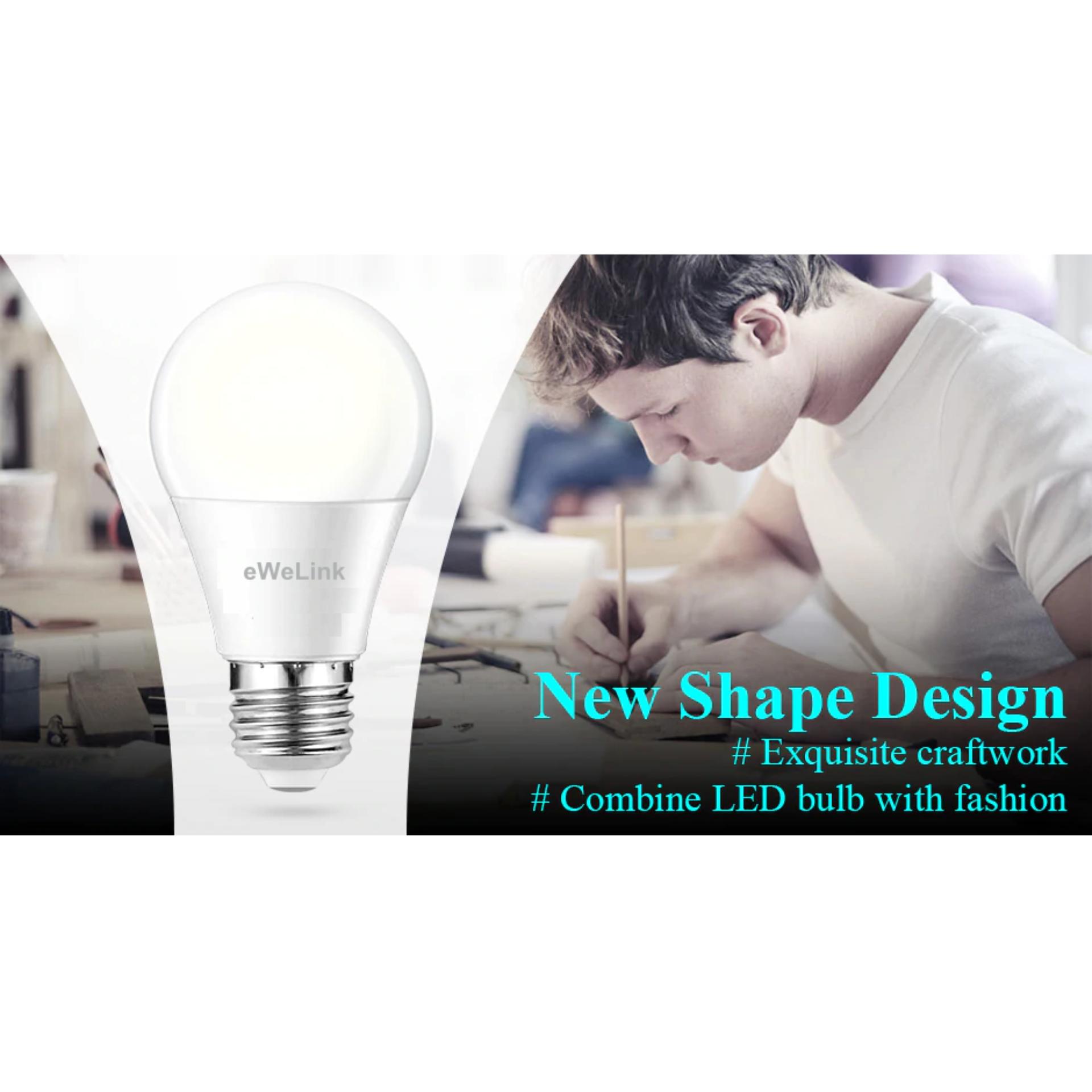 Bộ 2 Bóng Đèn Led Bulb Trơn eWeLink 15W