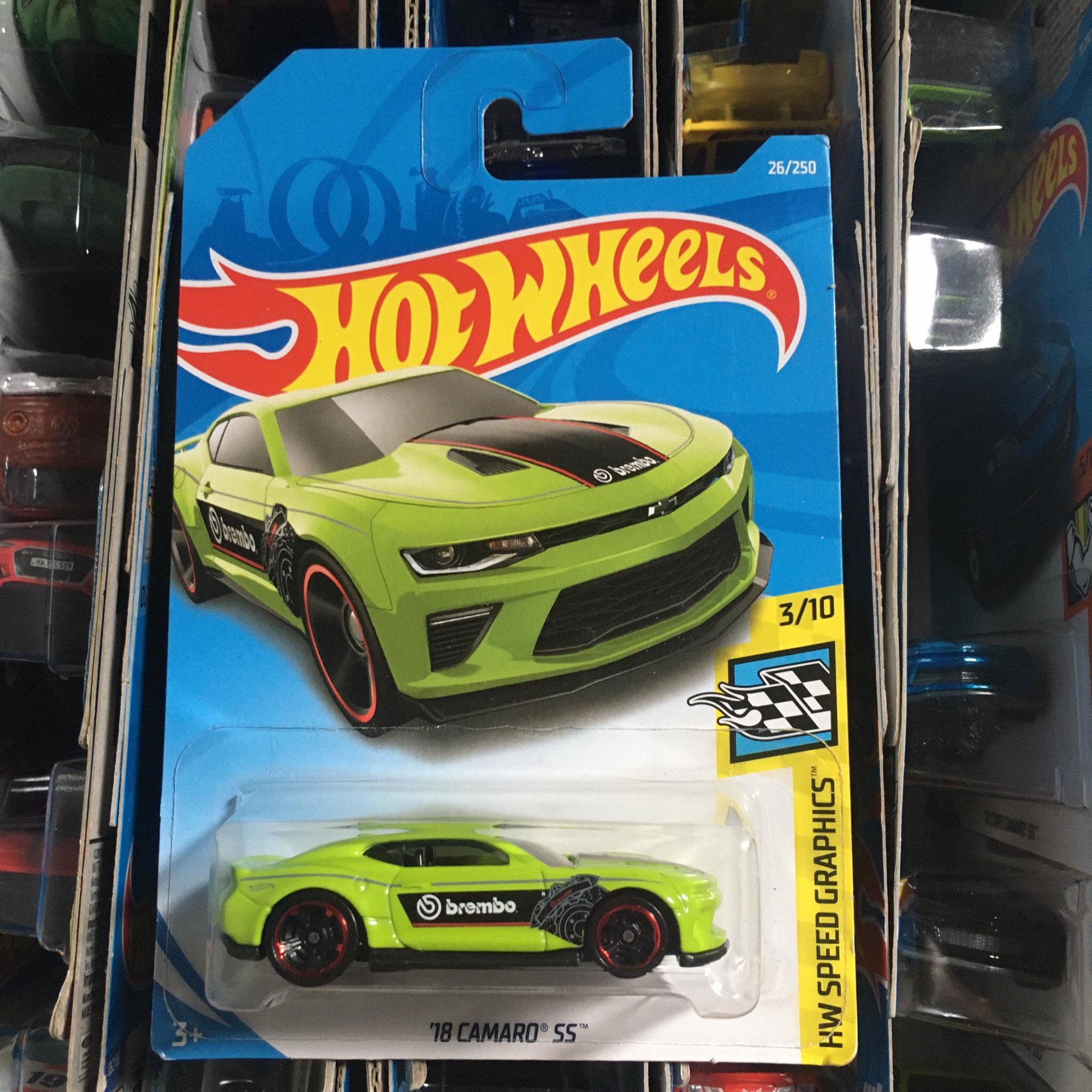 Xe Mô Hình Hot Wheels tỉ lệ 1:64 "18 Copo Camaro SS" (Xanh Chuối)