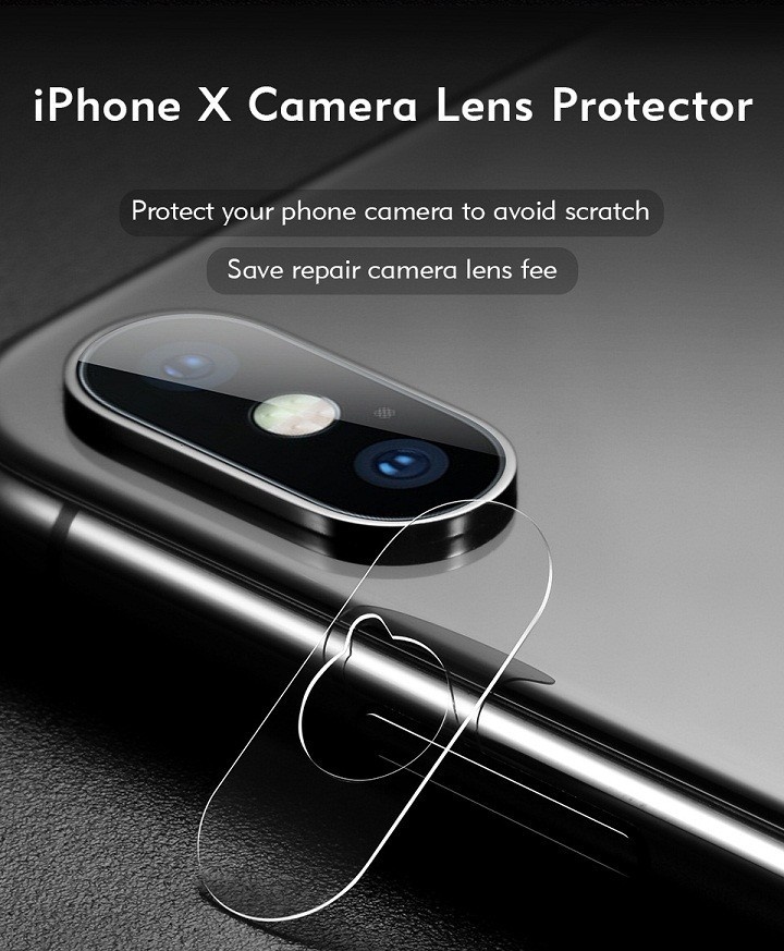 Miếng Dán Kính Camera Cho iPhone X, Xs, Xs Max, Kính Camera iPhone Xs Max