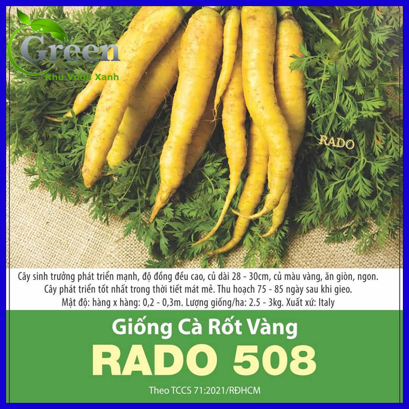 Hạt giống cà rốt vàng xuất xứ italy
