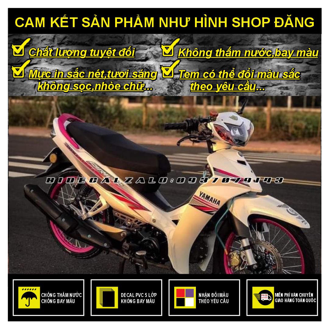 Tem rời sirius 2018 phối trắng hồng
