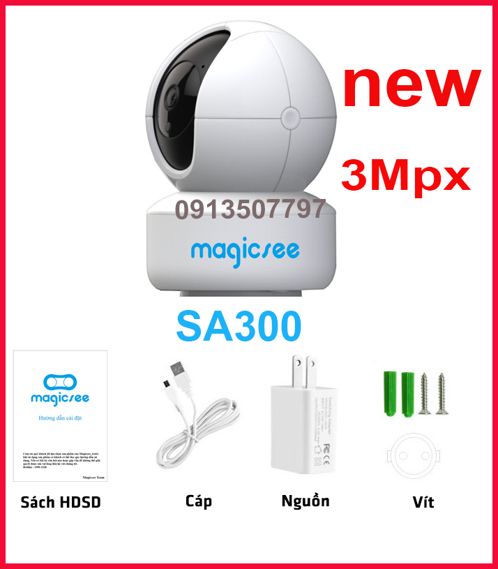 Camera giám sát Magicsee SA300 Cmos 3.0 Độ phân giải 2K