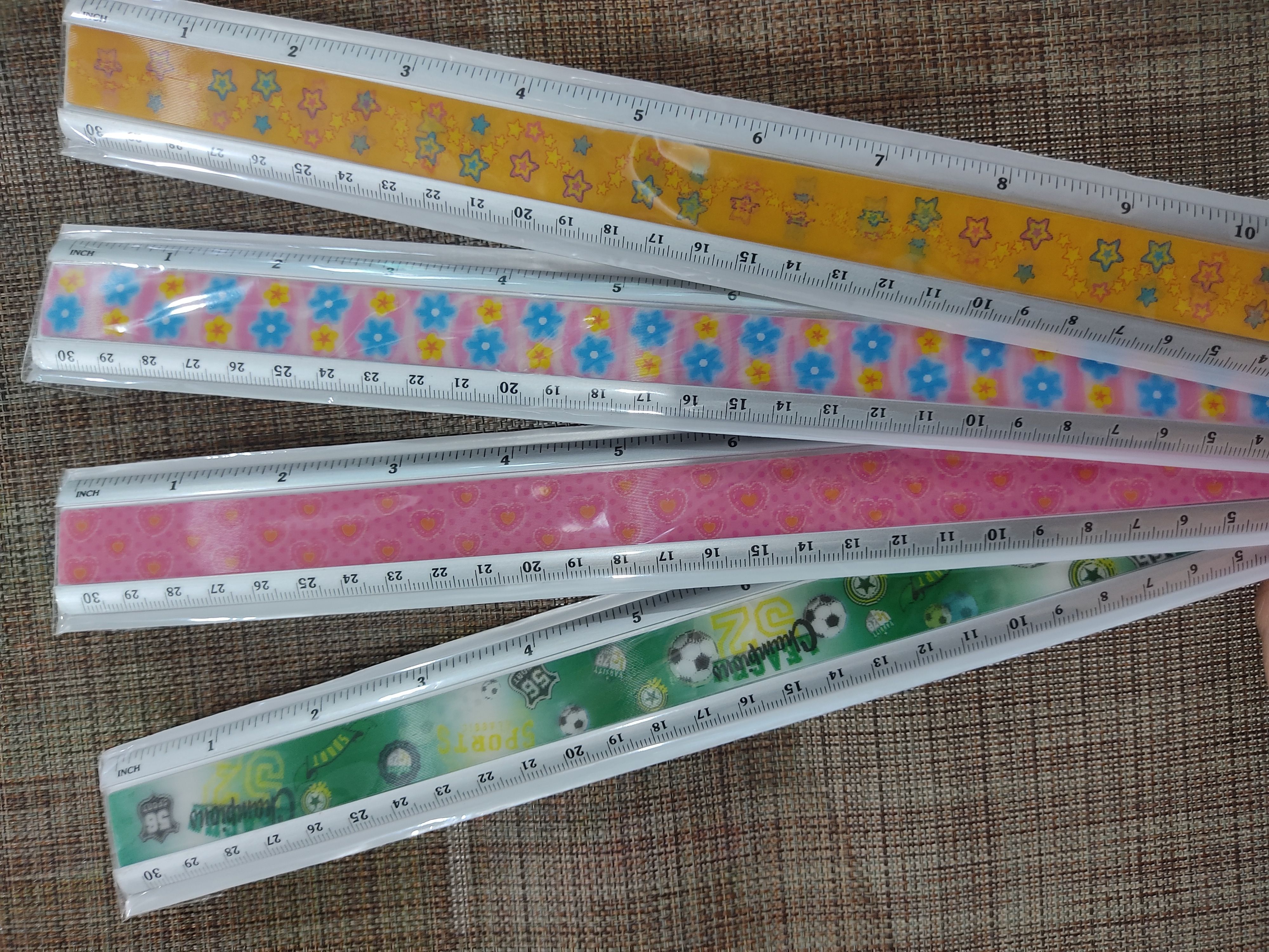 Bộ 2 cây thước nhôm hình cute 30cm.