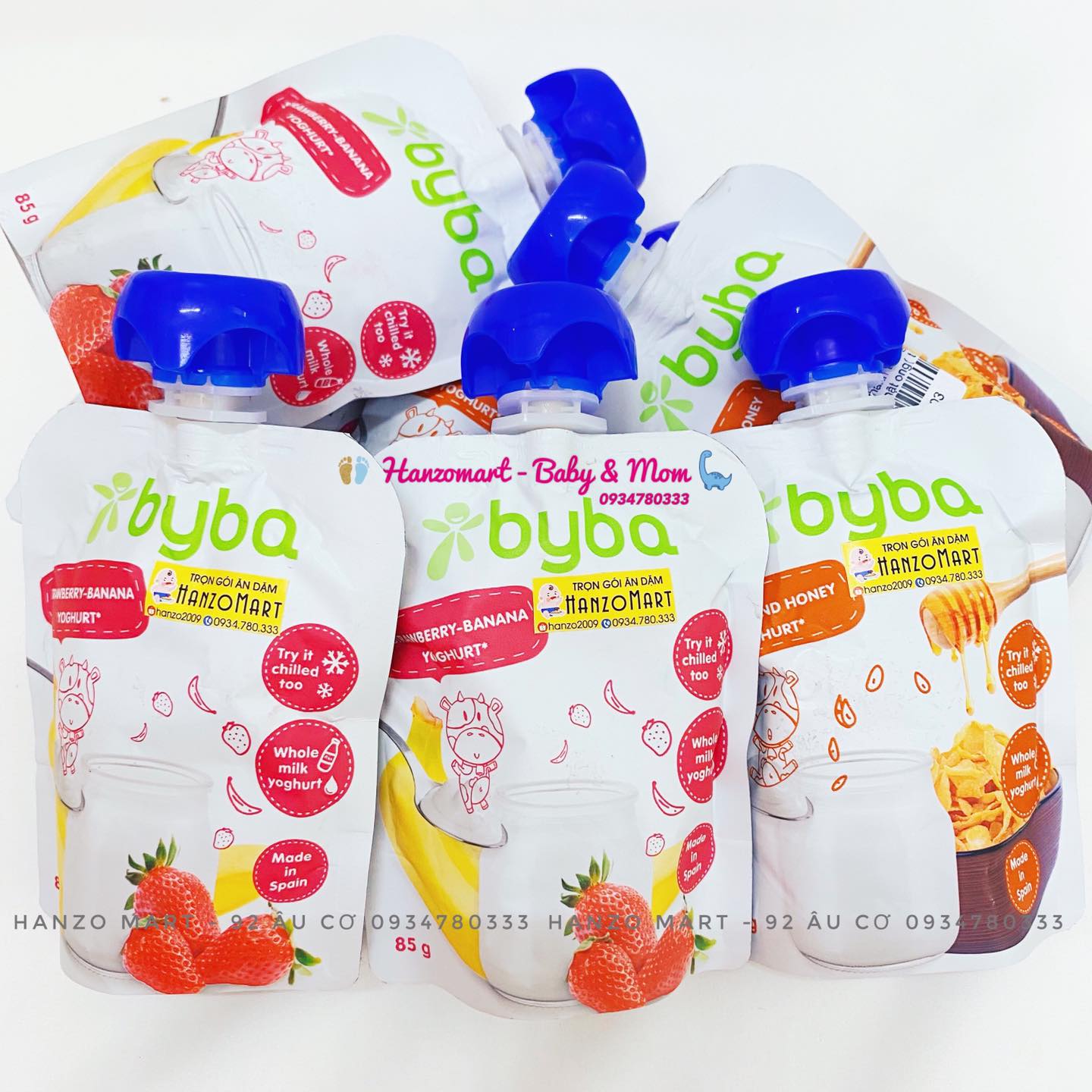 Sữa chua nguội Byba dạng túi cho bé ăn dặm