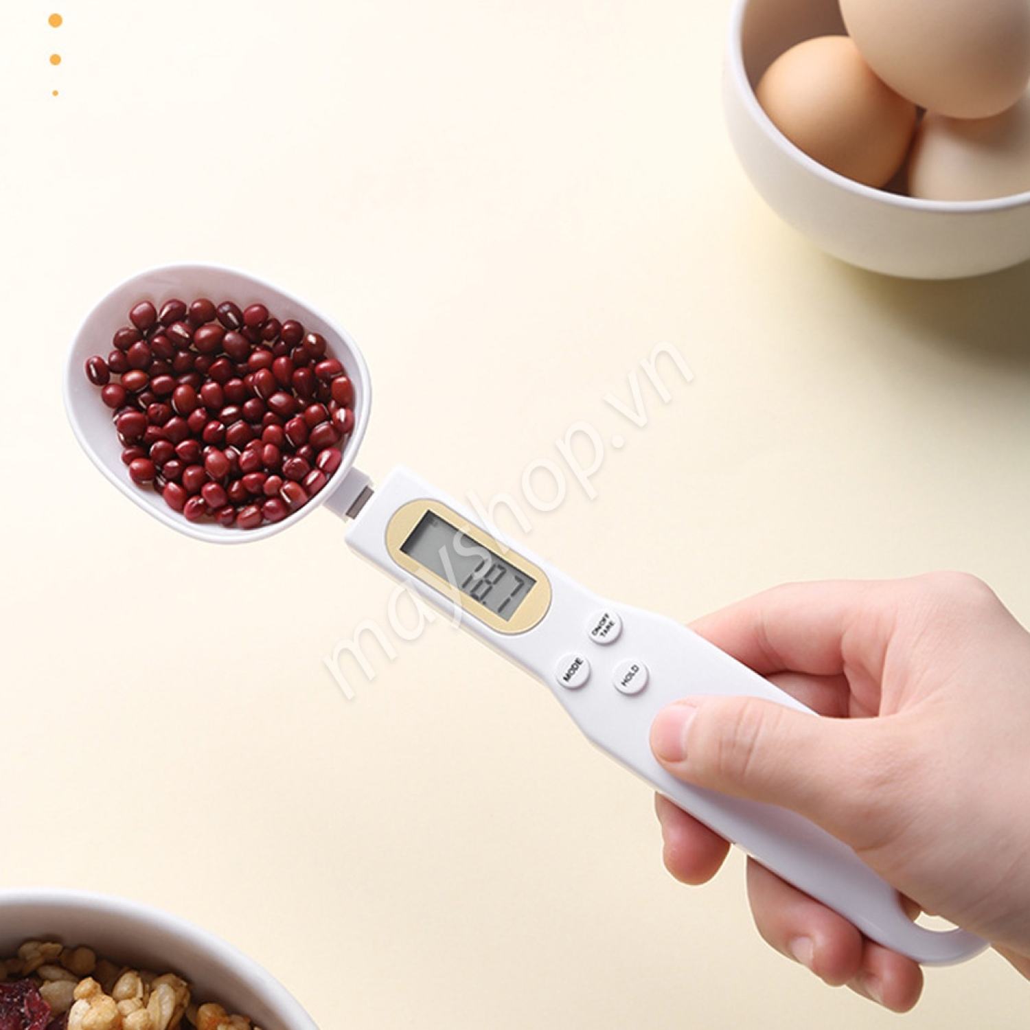 Cân điện tử dạng thìa, 1 thìa (Cân tối đa 500g, chính xác 0,1g)