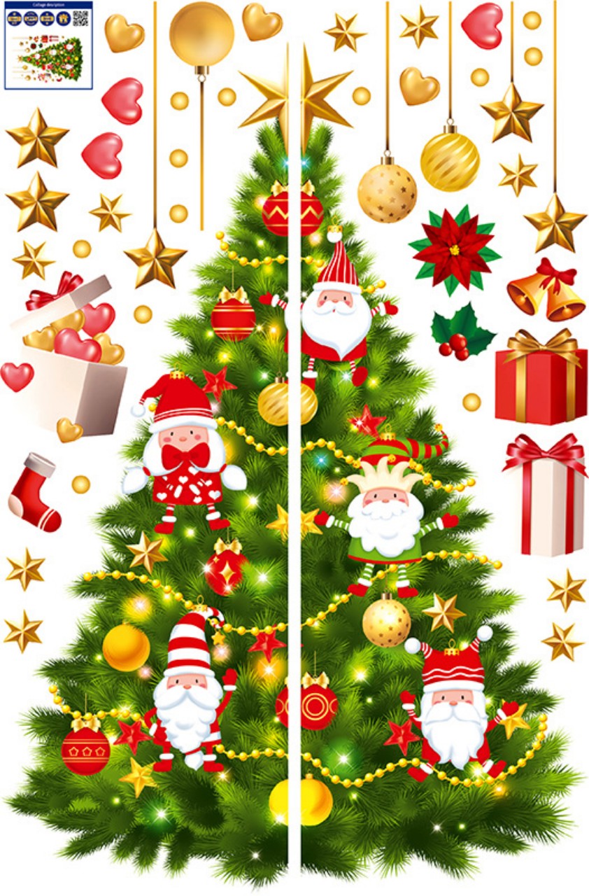 Decal dán tường Cây Noel