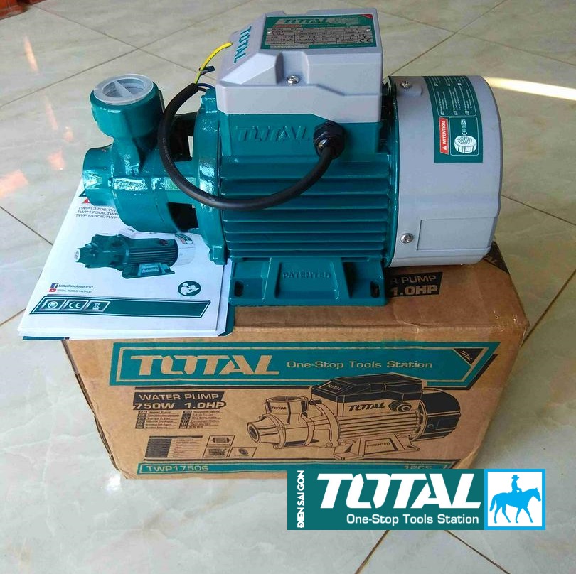 Máy bơm nước đẩy cao 52 mét 1HP 750W Total TWP17506