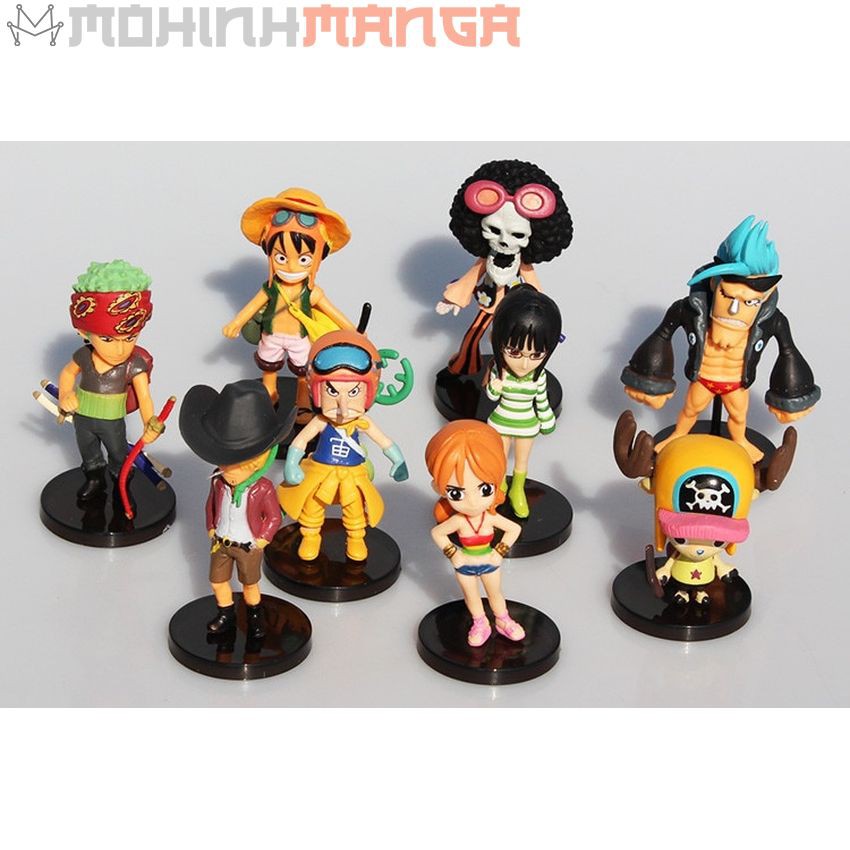 CÓ QUÀ] Combo Bộ 9 Mô Hình One Piece Figure Băng Mũ Rơm Team Luffy 