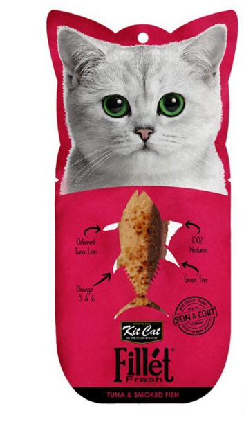 Phi lê Kitcat gà/cá cho mèo 30g