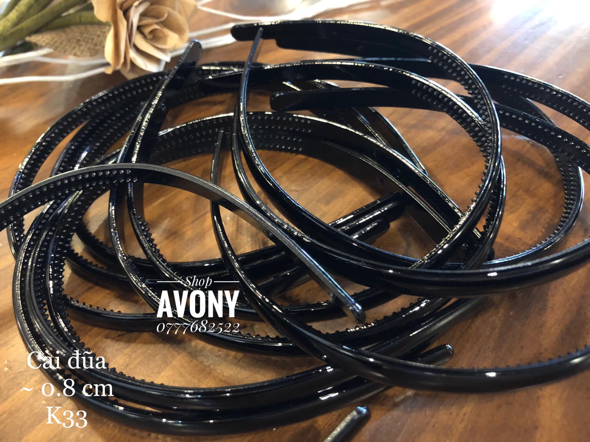 [HCM]COMBO 2 cài tóc - bờm tóc nhựa đen bóng SIZE ĐŨA hàng VN
