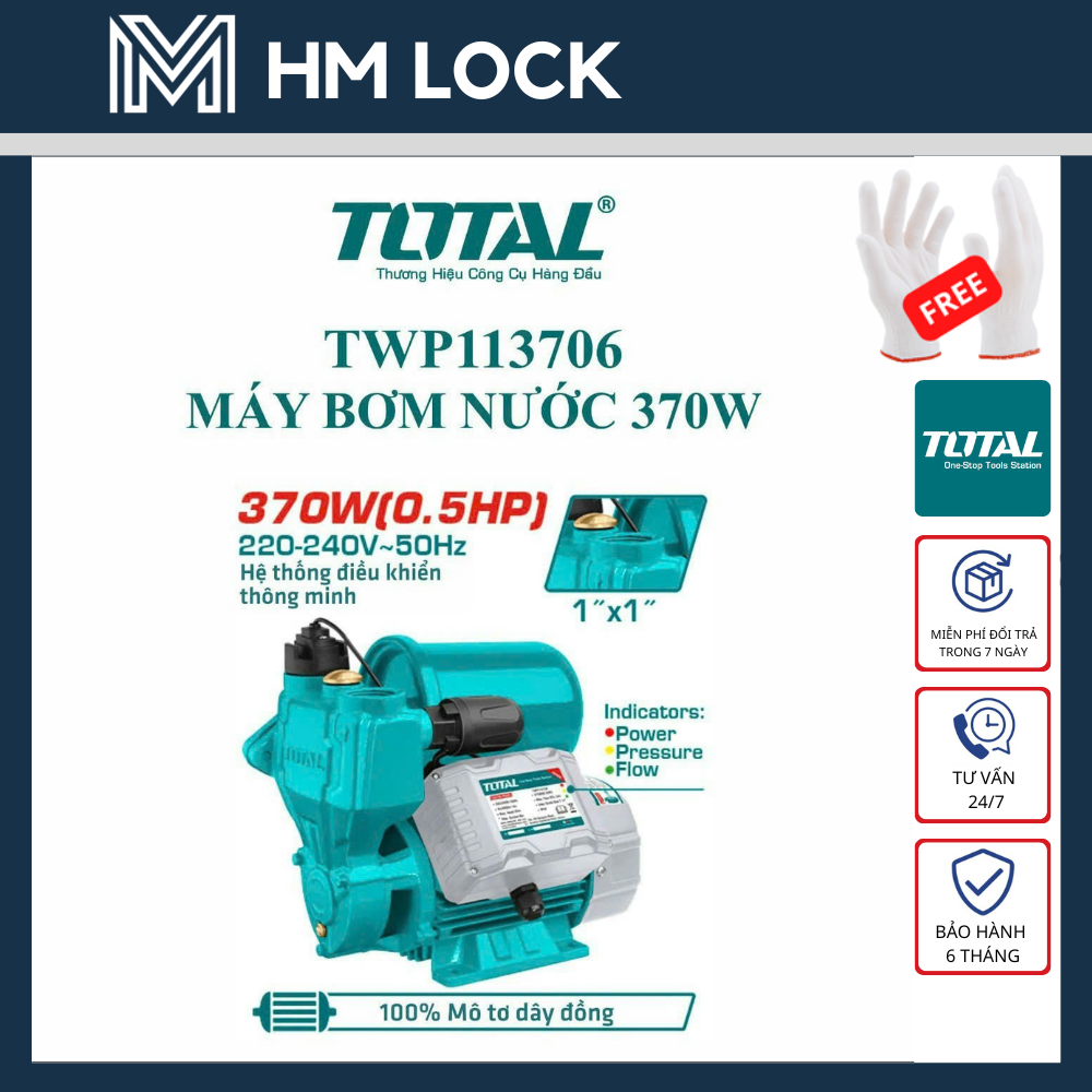 Máy bơm nước 370w 0.5hp total - hàng chính hãng - twp113706