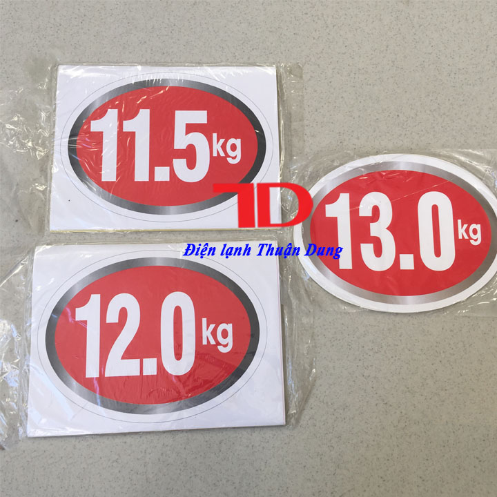 Tem dán trang trí máy giặt loại 8KG