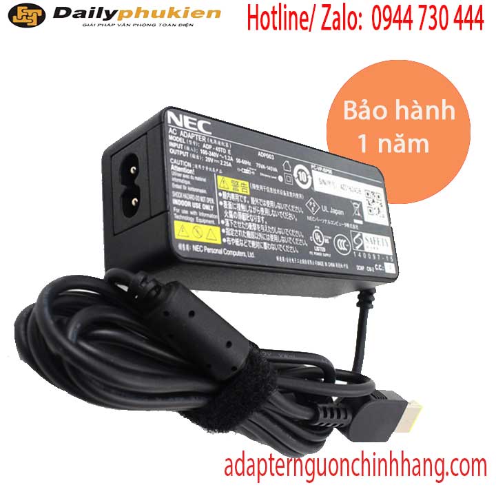 Sạc laptop Nec 20v 2.25v 45w