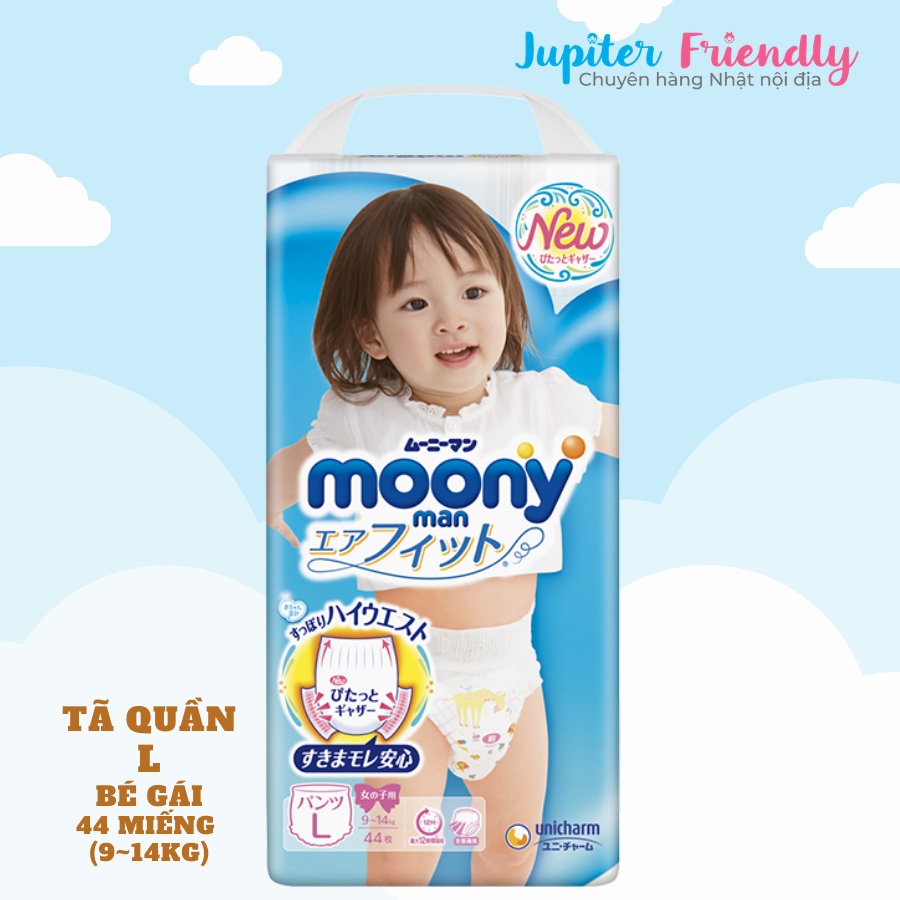 Bỉm - Tã Quần Moony Blue M58/ L44/ XL38 (Trai & Gái)