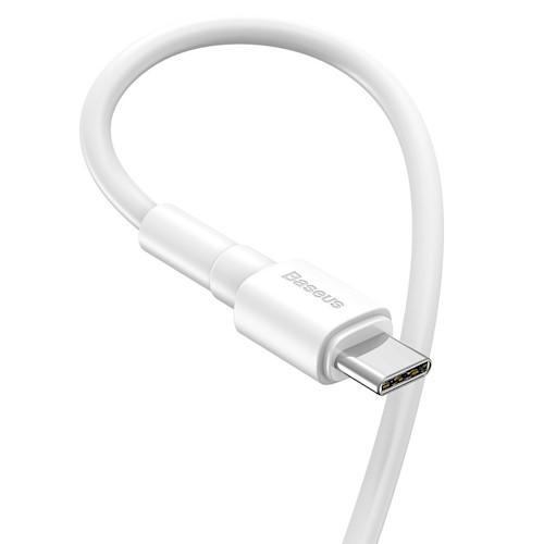 Cáp sạc nhanh và truyền dữ liệu Baseus Mini White Cable USB For Lightning (2.4A)/Micro USB (2.4A)/Type C (3A), chiều dài 1m, truyền dữ liệu tốc độ cao 480Mbps