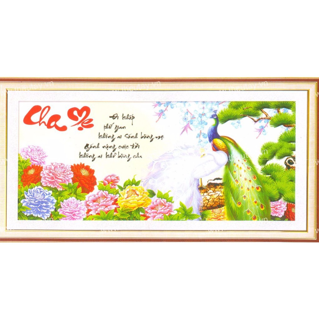 Freeship200k_tranh thêu chữ thập cha mẹ kt87x44cm x8093