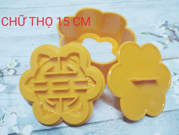 KHUÔN XÔI BÔNG MAI HÌNH CHỮ THỌ 15 CM