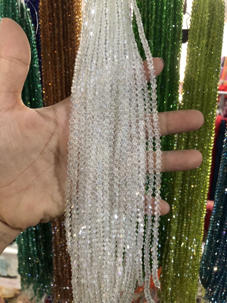 [Ảnh thật] [Có sẵn] 10 dây pha lê đá cao cấp loại 3mm