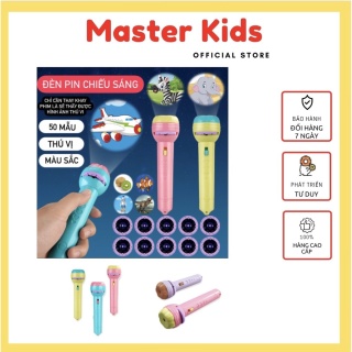 [ĐỒ CHƠI TRÍ TUỆ] Đèn pin chiếu hình sắc nét - đồ chơi cho bé phát triển trí tuệ, vui chơi khám phá MasterKids thumbnail
