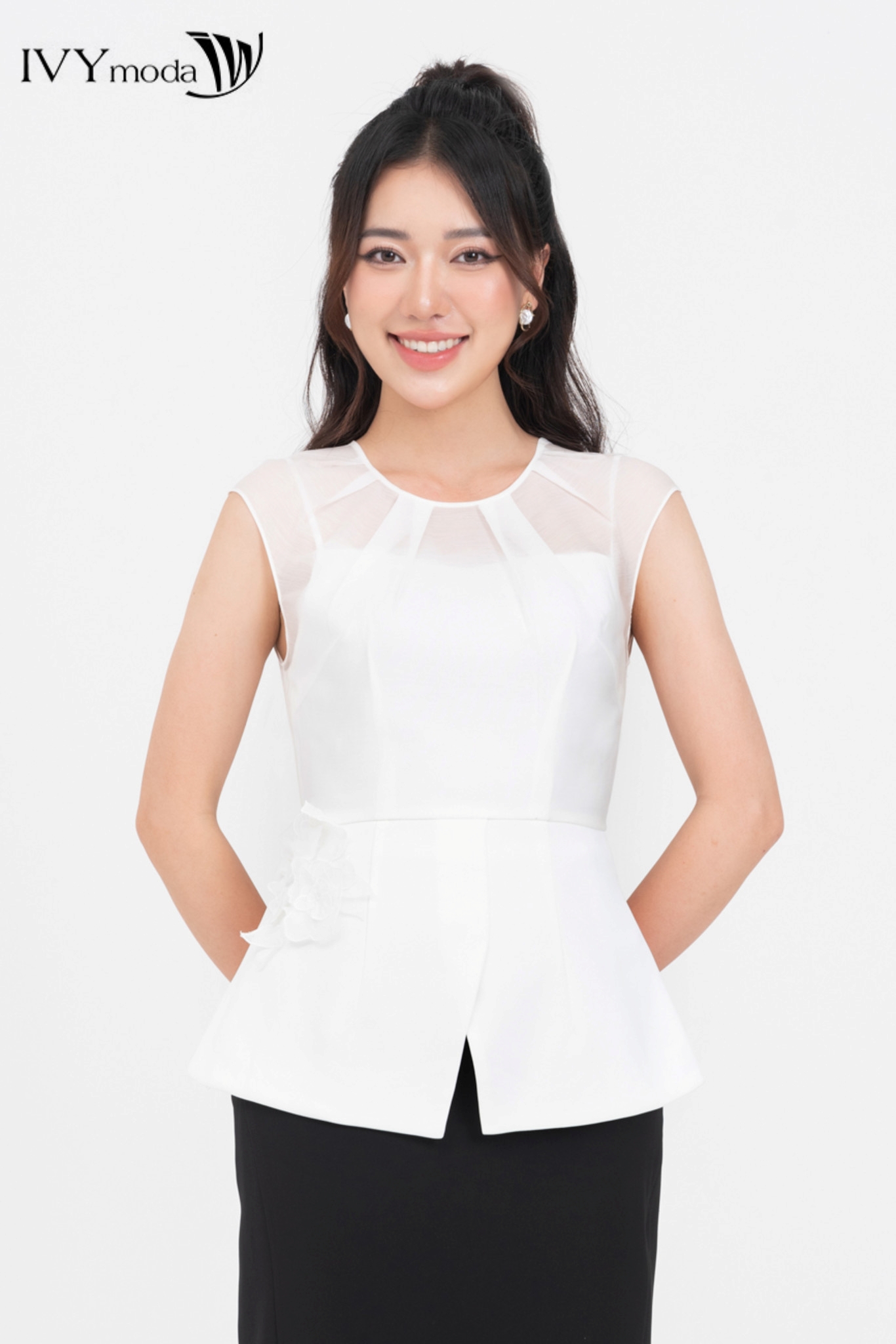 Áo peplum xẻ tà ivy moda ms 16m8284