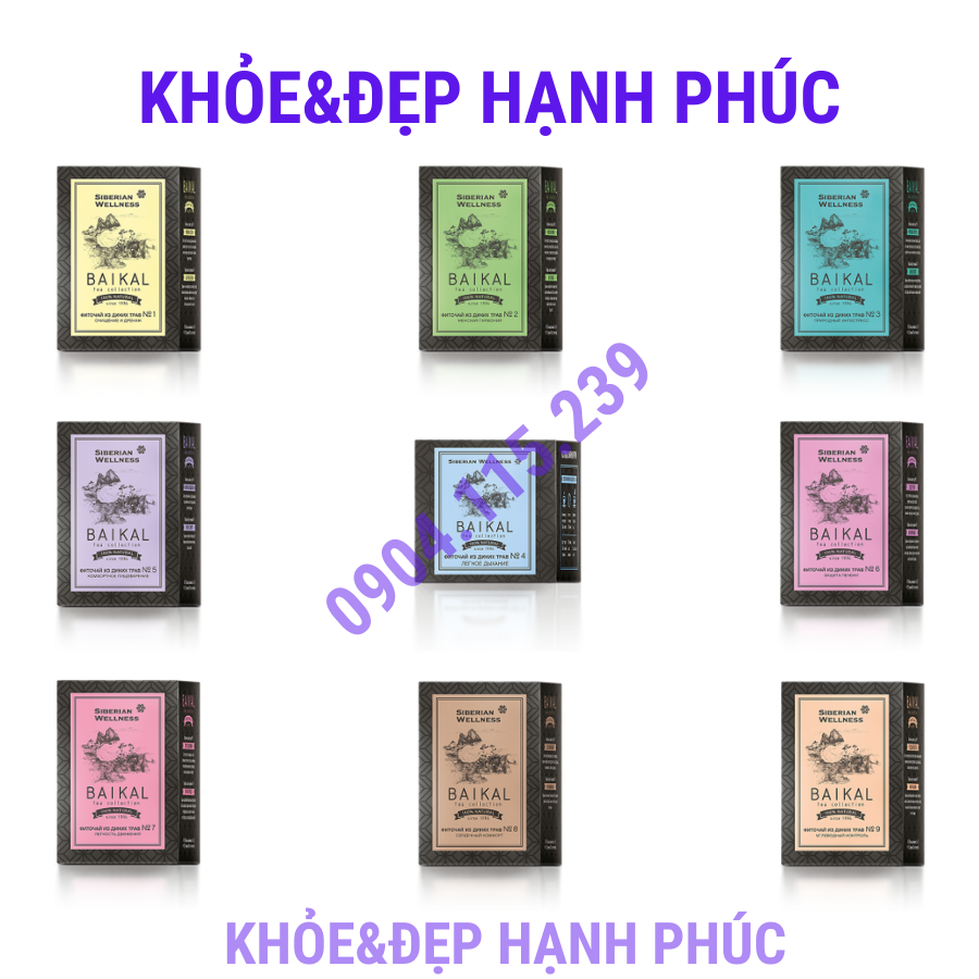 [Trà gan ruột thận N1] Trà thảo mộc Baikal tea collection. Herbal tea N1 - 30 túi