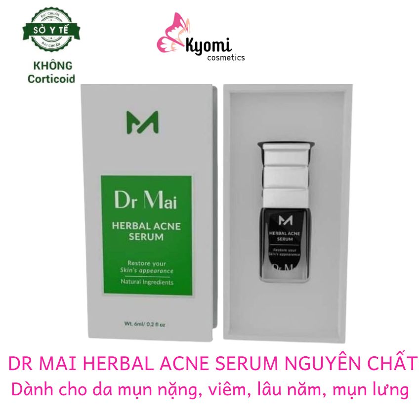 Dr mai 2022 Tinh chất serum Kyomi KY191 nguyên chất & mix saffron đánh bay mụn, loại sợi bã nhờn, dưỡng da, cấp ẩm, mờ thâm 6ml