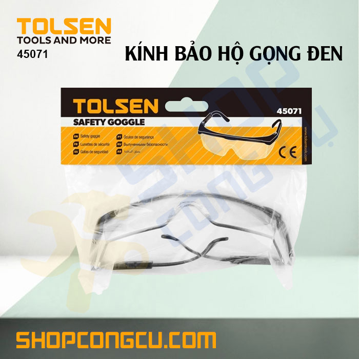 [HCM]Kính bảo hộ gọng đen Tolsen 45071
