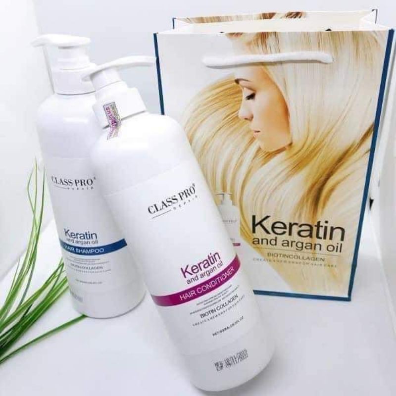 Cặp Dầu Gội Xả Keratin Class Pro