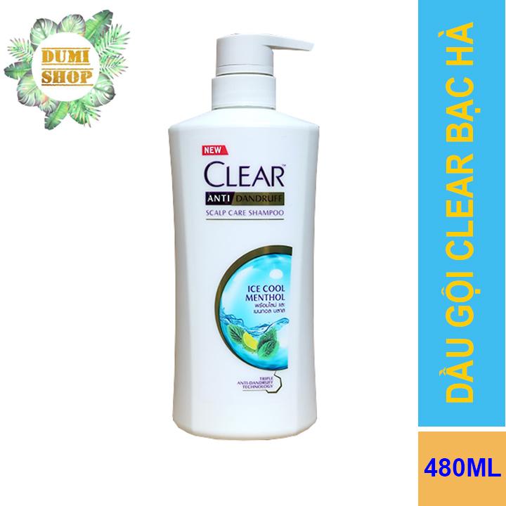 Dầu gội clear bạc hà thái lan 480ml mẫu mới 2019
