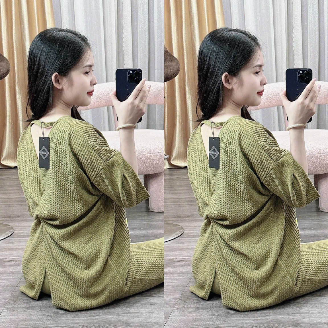 Set Đồ Nữ Quần Lửng Chất Thun Nhật Form Áo Rộng