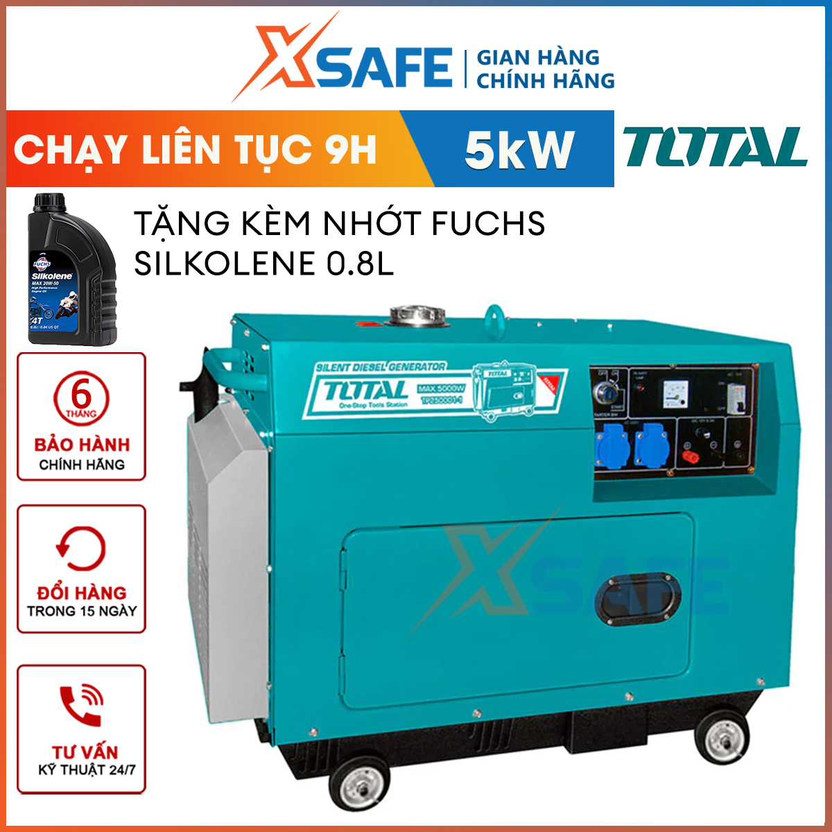 Total number of diesel generator used for 9H continuous operation time air cooler silent wind fan tp25tatting
