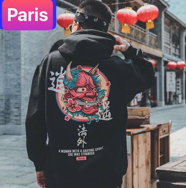 ÁO KHOÁC HOODIE NAM NỮ QUỶ NGẬM KIẾM CHẤT DÀY PHOM FROM RỘNG KIỂU MỚI NHẬT BẢN CHẤT NỈ UNISEX  SIÊU CẤP CHỐNG NẮNG NÓNG LẠNH  THU ĐÔNG HÈ HOT TREND SÀNH ĐIỆU - PARIS FASHION
