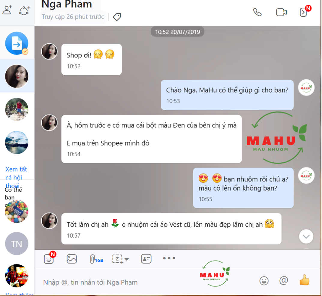Thuốc nhuộm quần áo  (chỉ gói màu test)