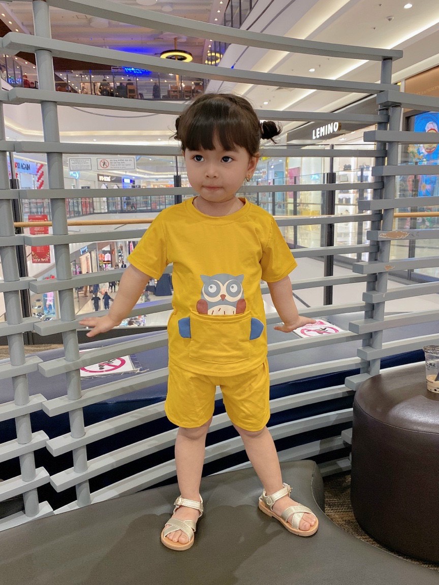 Bộ coton co giãn 4 chiều(có túi bụng) cuổho bé trai, bé gái(0-5 tuổi)