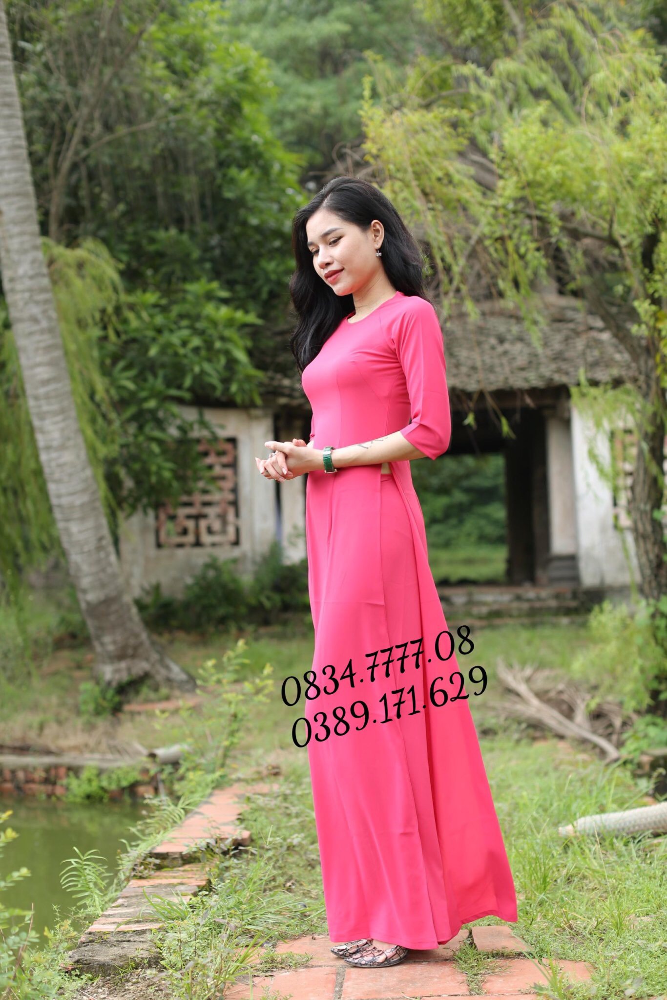 [GIÁ SIÊU RẺ] Áo Dài Trơn Đồng Phục Công Sở Nhiều Màu 2 Tà