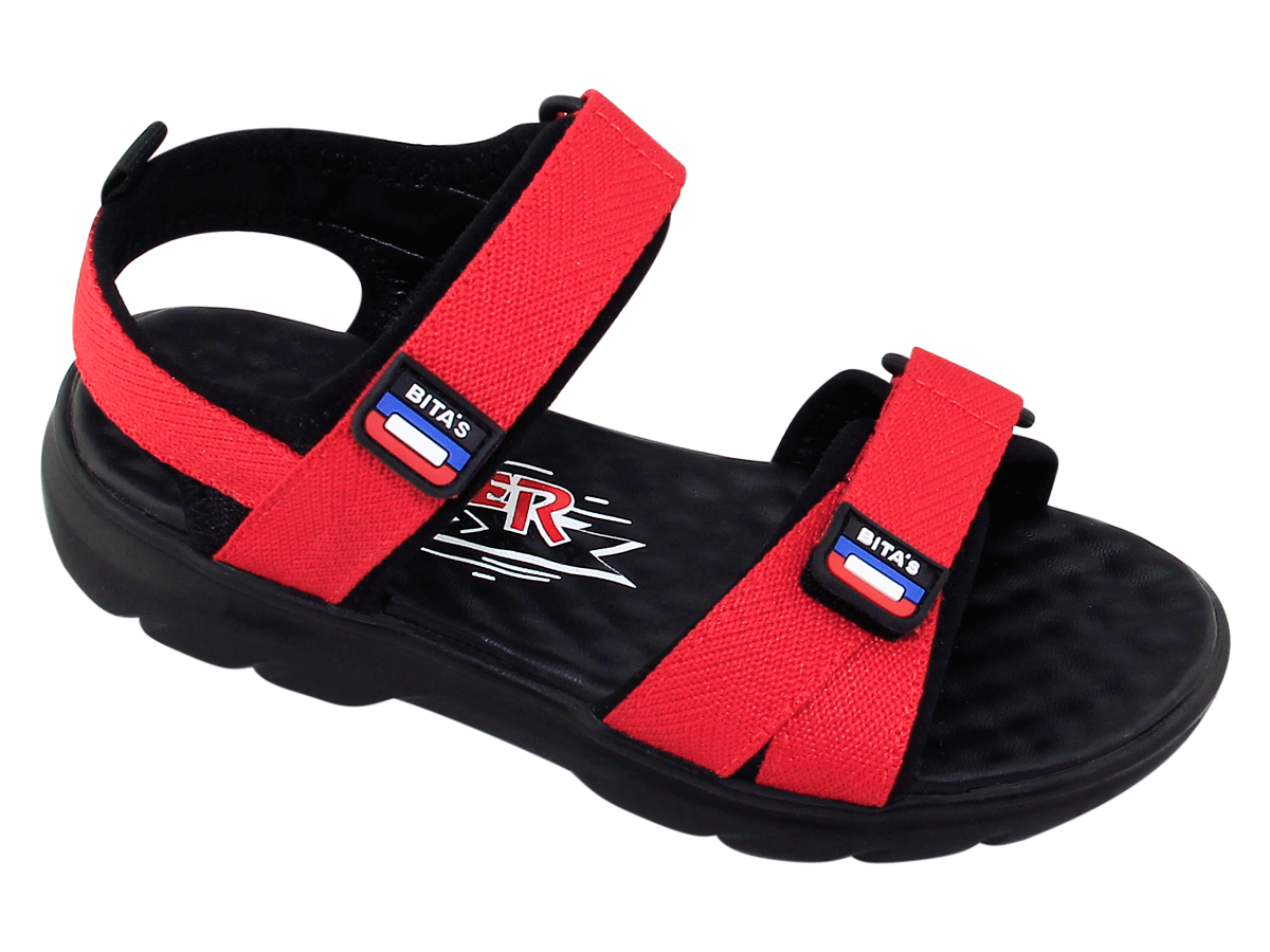Sandal đế bằng bé trai Bita's SOBY.195 (Đen + Đỏ + Navy + Xanh lá)