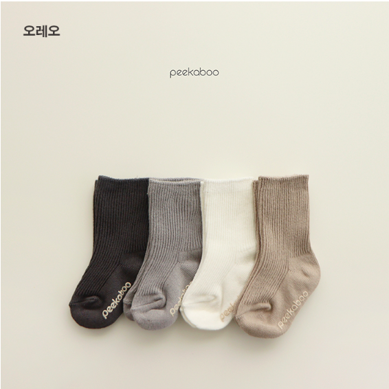 [Chính hãng] Set 4 đôi tất bắp Peekaboo Hàn Quốc cho bé