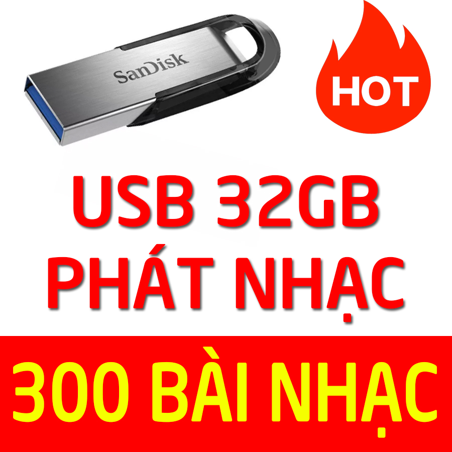 USB Phát nhạc cho oto, đã chép sẵn 32GB nhạc trữ tình, bolero, nhạc vàng, nhạc hải ngoại chất lượng cao Lossless