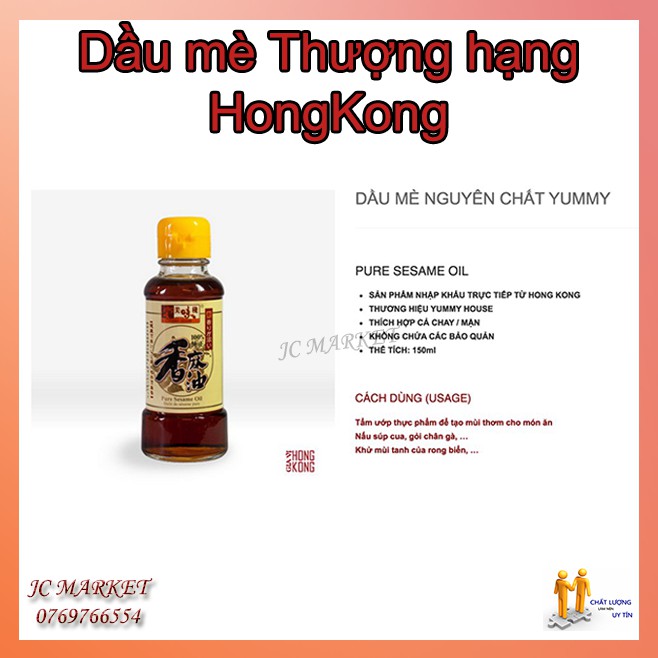 Dầu mè nguyên chất thượng hạng hongkong