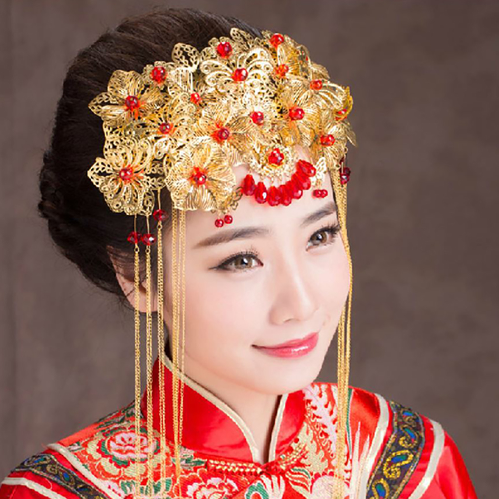 Cài Tóc Mỹ Ký Vàng Cổ Trang Trung Hoa
