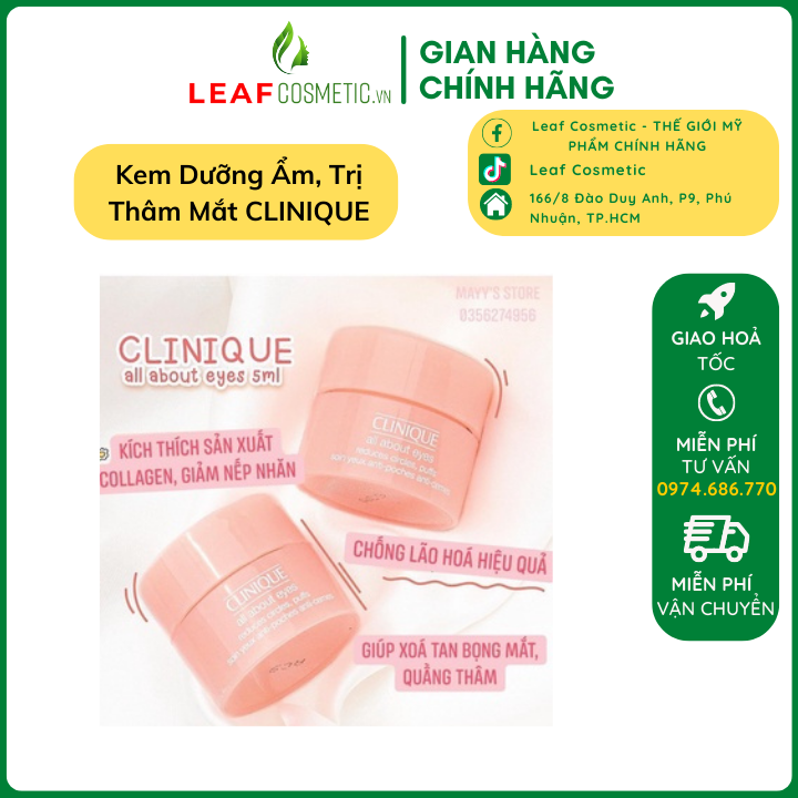 [ Minisize 5ml ] Kem Dưỡng Mắt Clinique All About Eyes